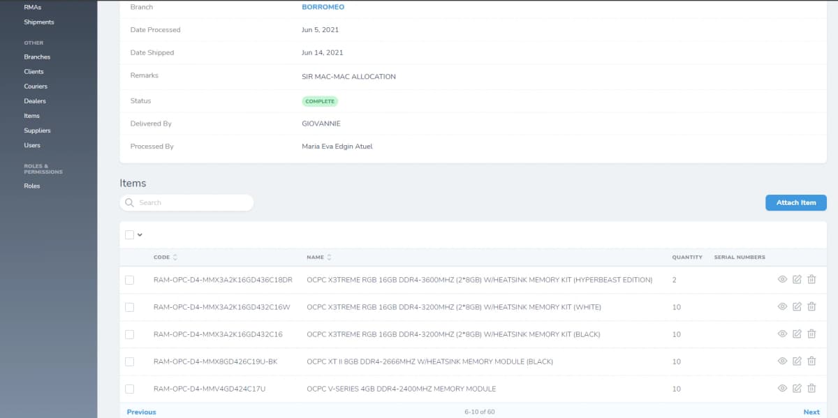 JOYO Delivery Tracker project screenshot